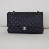 Chanel Black Caviar Medium Classic Flap with Silver Hardware