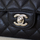 Chanel Black Caviar Medium Classic Flap with Silver Hardware