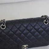 Chanel Black Caviar Medium Classic Flap with Silver Hardware