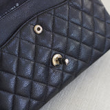 Chanel Black Caviar Medium Classic Flap with Silver Hardware