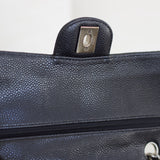 Chanel Black Caviar Medium Classic Flap with Silver Hardware