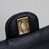 Chanel Black Caviar Medium Classic Flap with Gold Hardware