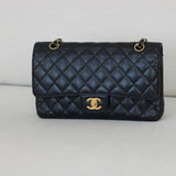 Vintage Chanel Black Caviar Medium Classic Flap with 24k Gold Hardware