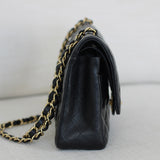 Vintage Chanel Black Caviar Medium Classic Flap with 24k Gold Hardware