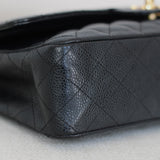 Vintage Chanel Black Caviar Medium Classic Flap with 24k Gold Hardware