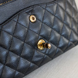 Vintage Chanel Black Caviar Medium Classic Flap with 24k Gold Hardware