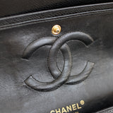 Vintage Chanel Black Caviar Medium Classic Flap with 24k Gold Hardware
