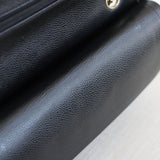 Vintage Chanel Black Caviar Medium Classic Flap with 24k Gold Hardware