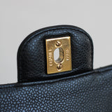 Vintage Chanel Black Caviar Medium Classic Flap with 24k Gold Hardware