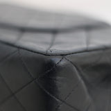 Vintage Chanel Black Lambskin Medium Classic Flap with 24k Gold Hardware