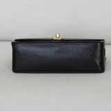 Vintage Chanel Black Lambskin Small Diana with 24k Gold Hardware