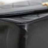 Vintage Chanel Black Lambskin Small Diana with 24k Gold Hardware