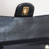 Vintage Chanel Black Lambskin Medium Classic Flap with 24k Gold Hardware