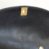 Vintage Chanel Black Lambskin Small Diana with 24k Gold Hardware