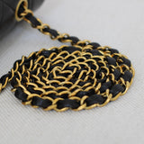 Vintage Chanel Black Lambskin Small Diana with 24k Gold Hardware