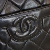 Vintage Chanel Black Lambskin Camera Bag with 24k Gold Hardware
