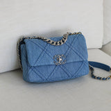 Chanel 22P Denim Small 19 Flap with Mixed-Metal Hardware