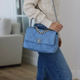Chanel 22P Denim Small 19 Flap with Mixed-Metal Hardware