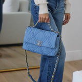 Chanel 22P Denim Small 19 Flap with Mixed-Metal Hardware