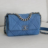 Chanel 22P Denim Small 19 Flap with Mixed-Metal Hardware