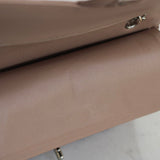 Chanel 17B Taupe Caviar Medium Classic Flap with Silver Hardware