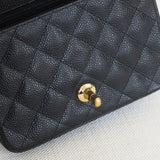 Chanel Black Caviar Mini Square with Gold Hardware