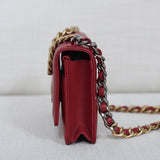 Chanel 19K Red Goatskin 19 Wallet on Chain with Mixed-Metal Hardware