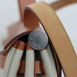 Hermès Beton Naturel Military Toile Herbag Zip 31 Palladium Hardware