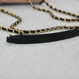 Chanel 17P Beige & Black Caviar Small Filigree Flap with Aged Gold Hardware