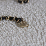 Chanel 22S Black Lambskin Heart Belt Bag with Light Gold Hardware