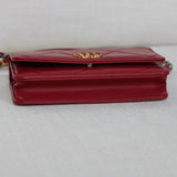 Chanel 19K Red Goatskin 19 Wallet on Chain with Mixed-Metal Hardware