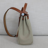 Hermès Beton Naturel Military Toile Herbag Zip 31 Palladium Hardware