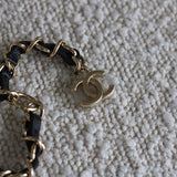 Chanel 22S Black Lambskin Heart Belt Bag with Light Gold Hardware