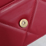 Chanel 19K Red Goatskin 19 Wallet on Chain with Mixed-Metal Hardware