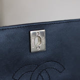 Chanel Black Chevron Calfskin Mini Statement Flap with Light Gold Hardware