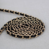 Chanel 20S Houndstooth Black & White Tweed Wallet on Chain with Light Gold Hardware