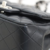 Chanel Black Lambskin Mini Square with Silver Hardware