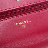 Chanel 19K Red Goatskin 19 Wallet on Chain with Mixed-Metal Hardware