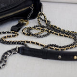 Chanel 17A Black Lambskin Gabrielle Hobo with Mixed-Metal Hardware