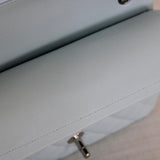 Chanel 21K Light Blue Caviar Small Classic Flap with Silver Hardware
