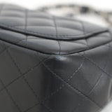 Chanel Black Lambskin Mini Square with Silver Hardware