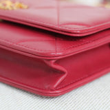 Chanel 19K Red Goatskin 19 Wallet on Chain with Mixed-Metal Hardware