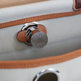Hermès Beton Naturel Military Toile Herbag Zip 31 Palladium Hardware