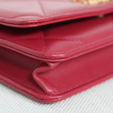 Chanel 19K Red Goatskin 19 Wallet on Chain with Mixed-Metal Hardware