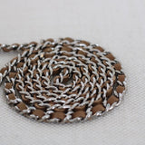 Chanel 11A Gold Patent Wallet on Chain with Silver Hardware