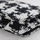 Chanel 20S Houndstooth Black & White Tweed Wallet on Chain with Light Gold Hardware