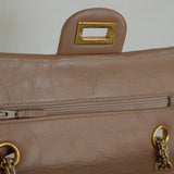 Chanel 16A Beige Calfskin 224 (Mini Size) Reissue 2.55 with Aged Gold Hardware