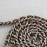 Chanel 11A Gold Patent Wallet on Chain with Silver Hardware