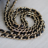 Chanel Black Chevron Calfskin Mini Statement Flap with Light Gold Hardware