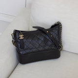 Chanel 17A Black Lambskin Gabrielle Hobo with Mixed-Metal Hardware
